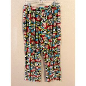 Family Guy Pajama Pants Mens Large Multicolor Excellent Fleece Comic Print